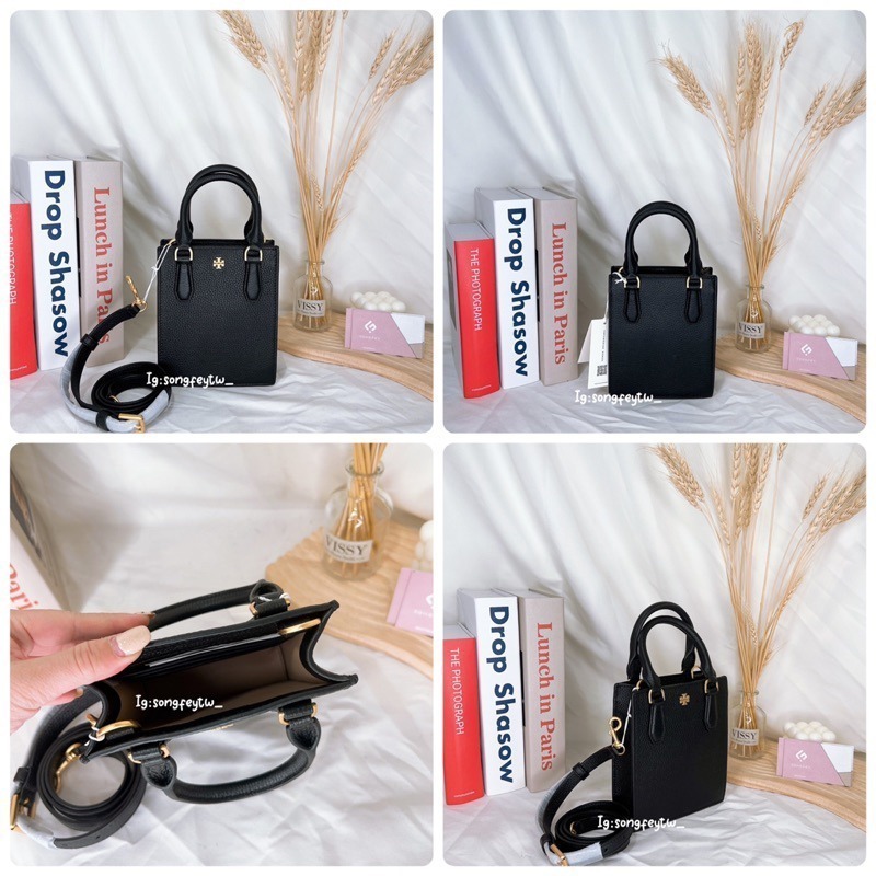 美國代購 台灣現貨 Tory Burch 小金logo 琴譜包 手提斜背包-細節圖8