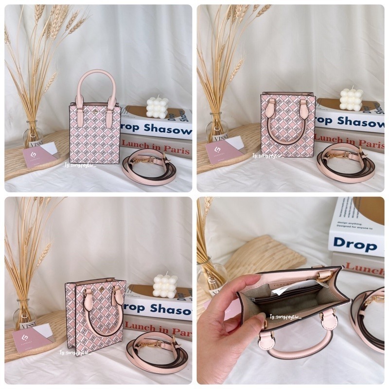 美國代購 台灣現貨 Tory Burch 小金logo 琴譜包 手提斜背包-細節圖10