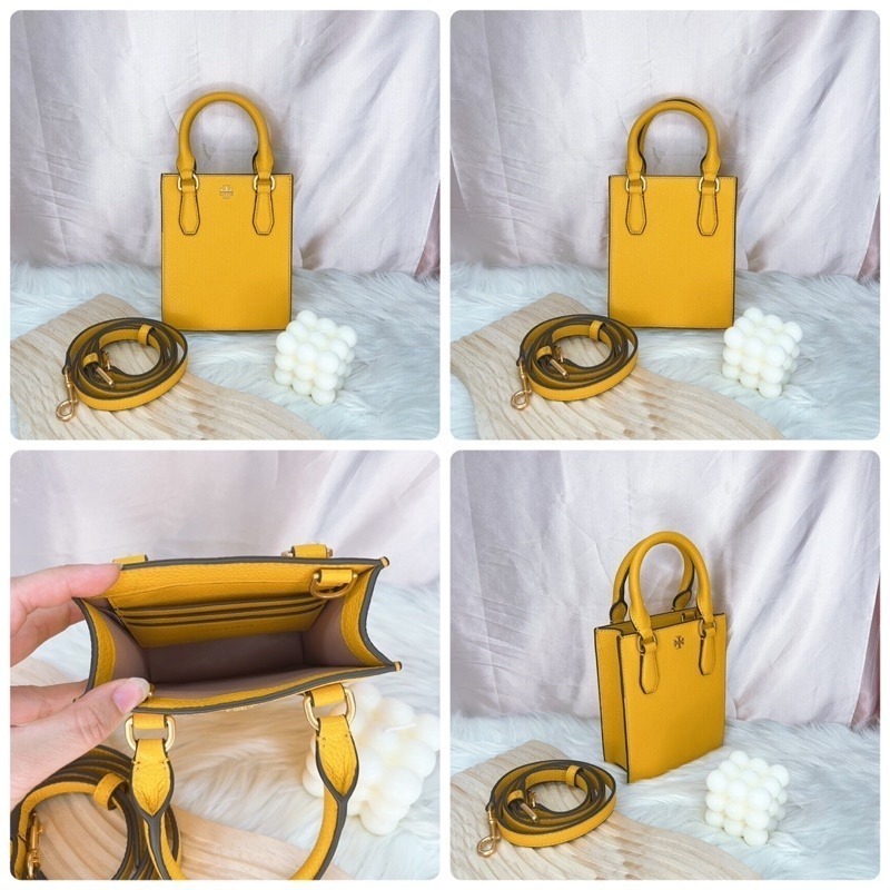 美國代購 台灣現貨 Tory Burch 小金logo 琴譜包 手提斜背包-細節圖4