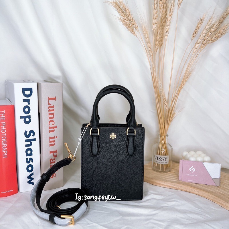 美國代購 台灣現貨 Tory Burch 小金logo 琴譜包 手提斜背包-細節圖7