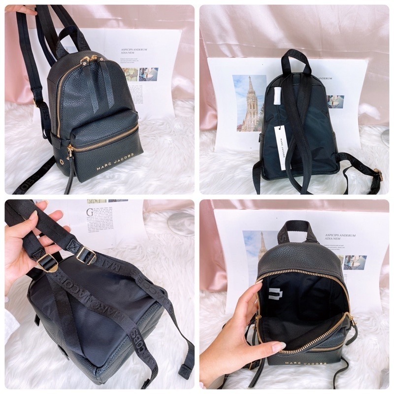 美國代購🇺🇸台灣現貨 Marc Jacobs 荔枝皮革 小後背 前口袋後背包-細節圖6