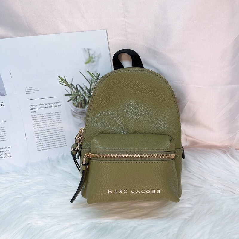 美國代購🇺🇸台灣現貨 Marc Jacobs 荔枝皮革 小後背 前口袋後背包-細節圖7