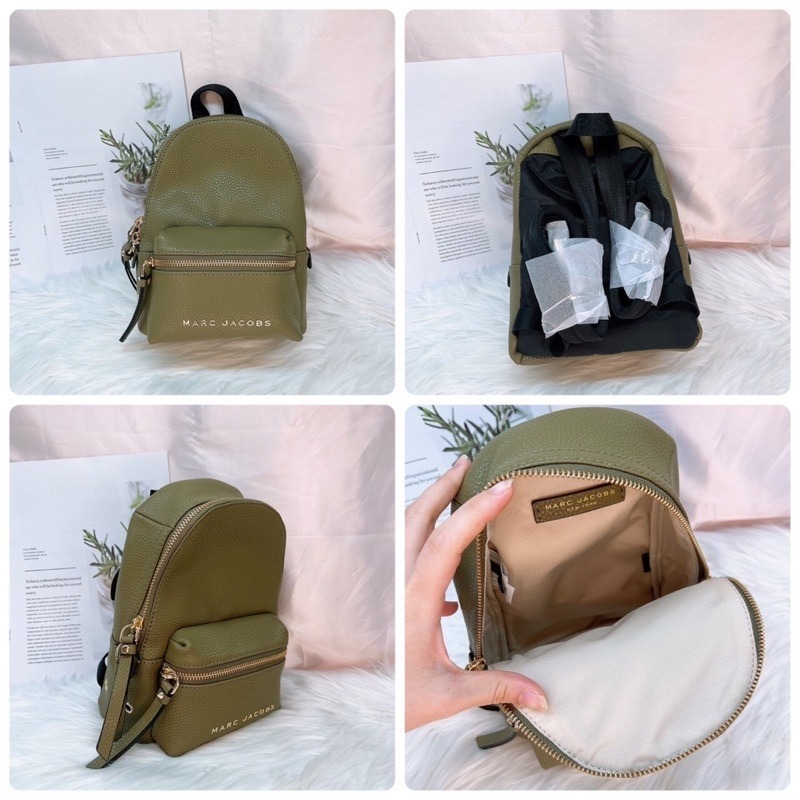 美國代購🇺🇸台灣現貨 Marc Jacobs 荔枝皮革 小後背 前口袋後背包-細節圖8