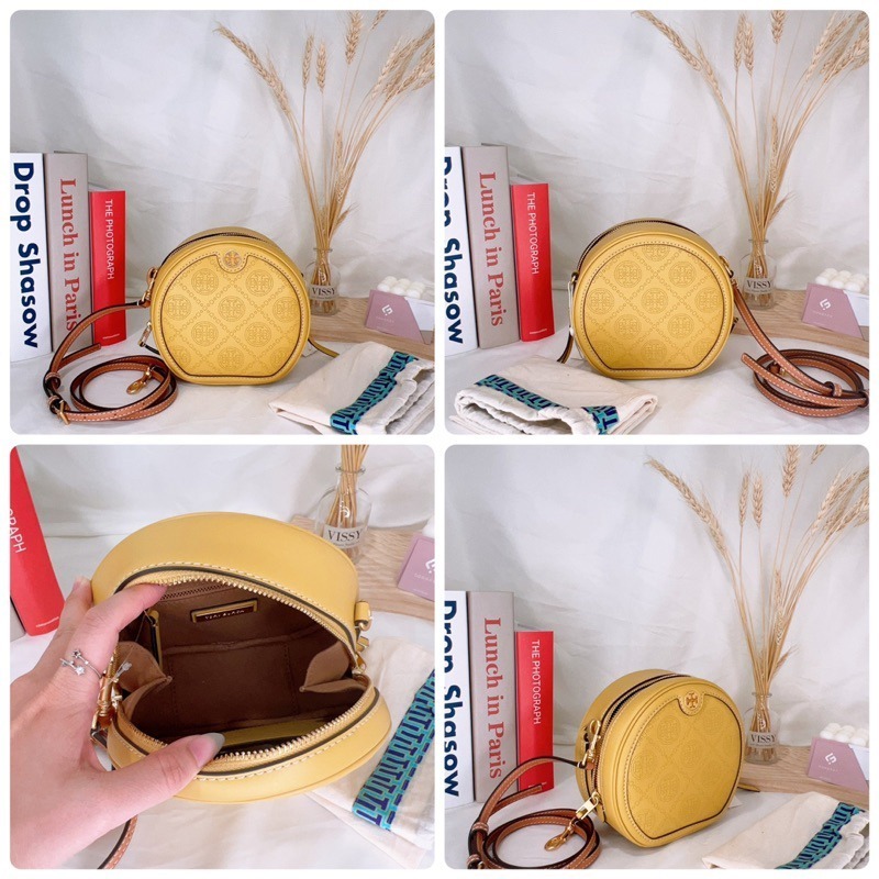 美國代購 台灣現貨 Tory Burch 專櫃款 圓餅包 T Monogram系列 斜背包-細節圖7