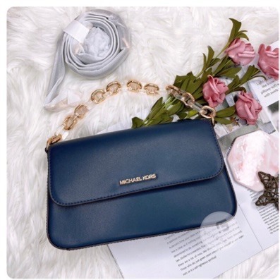 美國代購  台灣現貨 Michael Kors｜MK 玳瑁鍊條 梯形包 手提斜背包-細節圖2