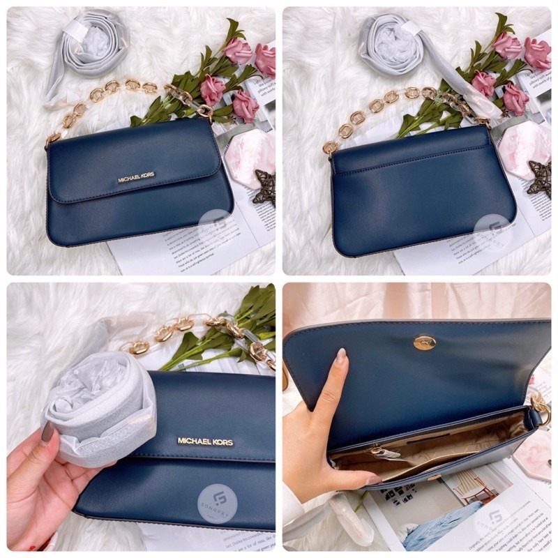 美國代購  台灣現貨 Michael Kors｜MK 玳瑁鍊條 梯形包 手提斜背包-細節圖6
