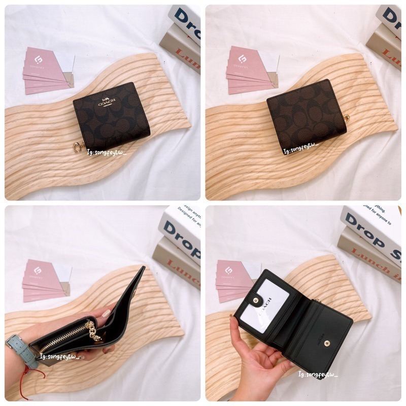 美國代購🇺🇸台灣現貨 Coach 兩折短夾 扣式短夾-細節圖2