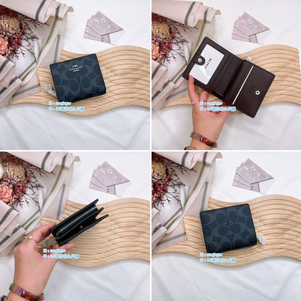 美國代購🇺🇸台灣現貨 Coach 兩折短夾 扣式短夾-細節圖3