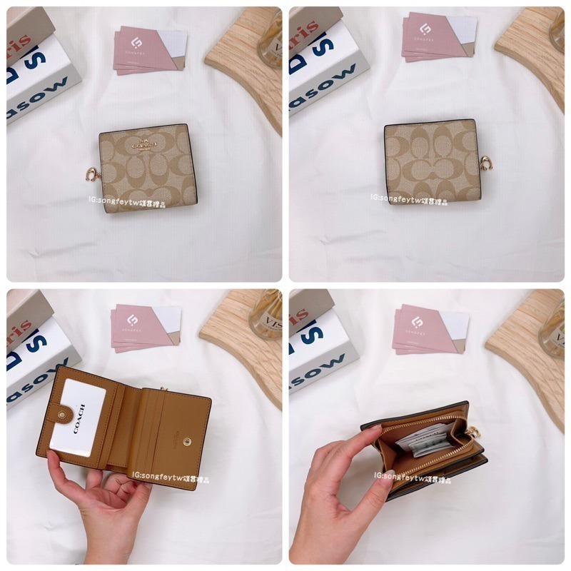 美國代購🇺🇸台灣現貨 Coach 兩折短夾 扣式短夾-細節圖11