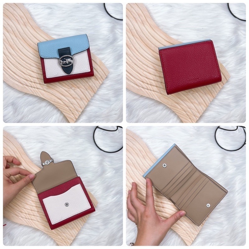 美國代購🇺🇸台灣現貨 coach 馬車圓logo 短夾 兩折短夾-細節圖5