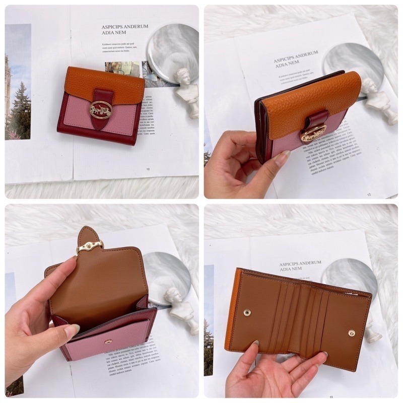 美國代購🇺🇸台灣現貨 coach 馬車圓logo 短夾 兩折短夾-細節圖6