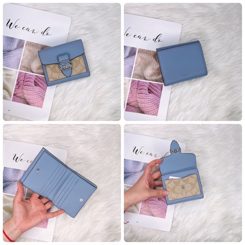 美國代購🇺🇸台灣現貨 coach 馬車圓logo 短夾 兩折短夾-細節圖7