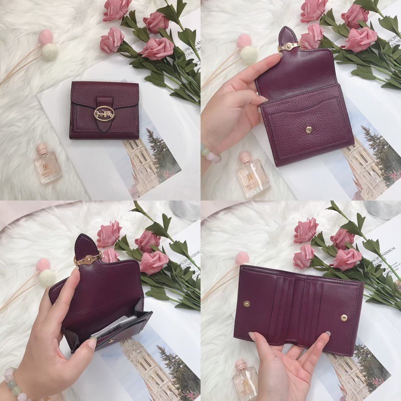 美國代購🇺🇸台灣現貨 coach 馬車圓logo 短夾 兩折短夾-細節圖8