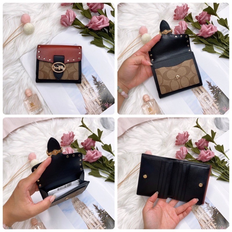 美國代購🇺🇸台灣現貨 coach 馬車圓logo 短夾 兩折短夾-細節圖10