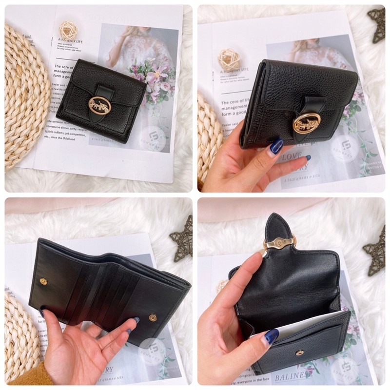 美國代購🇺🇸台灣現貨 coach 馬車圓logo 短夾 兩折短夾-細節圖11