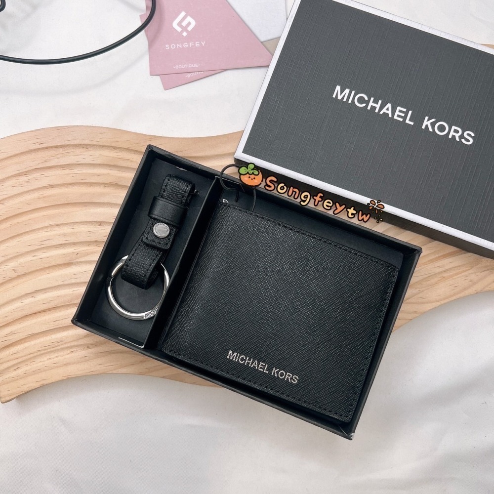 美國代購🇺🇸台灣現貨 Michael Kors｜MK 鑰匙圈 男短夾 禮盒組-細節圖7
