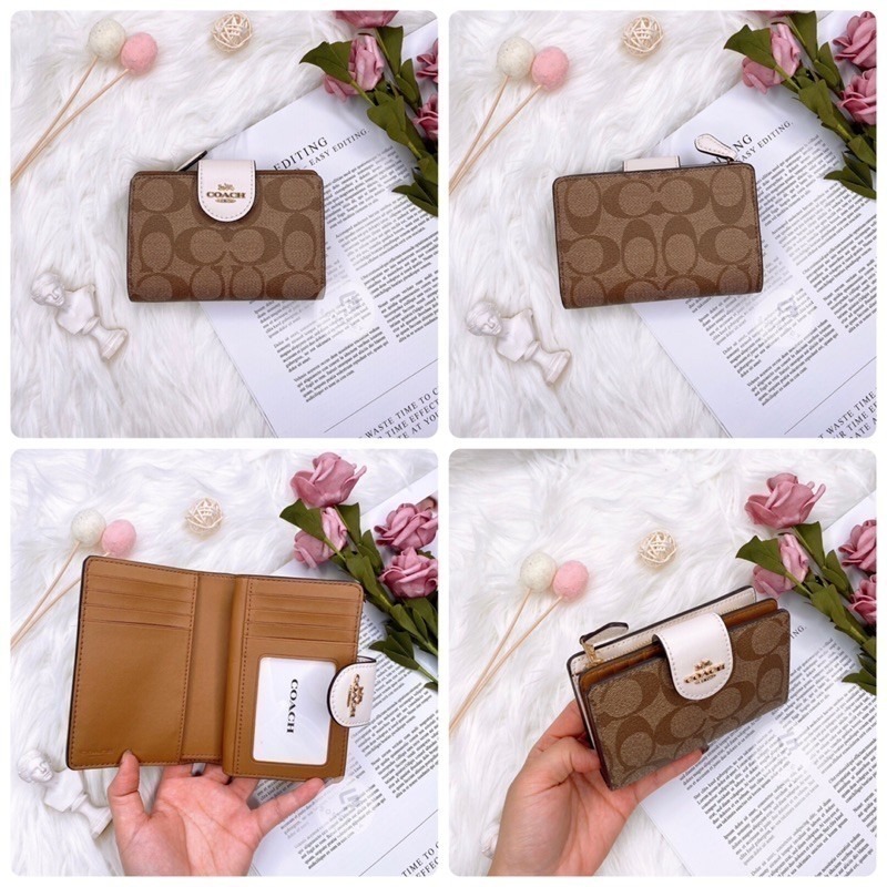 美國代購🇺🇸台灣現貨 Coach 扣式中夾 兩折中夾-細節圖2