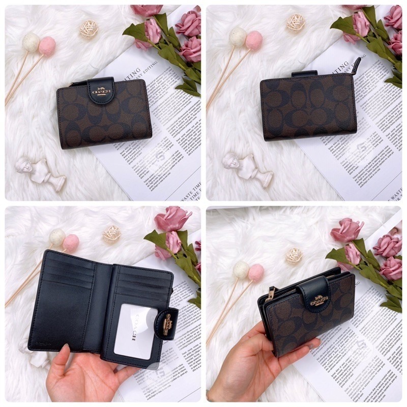 美國代購🇺🇸台灣現貨 Coach 扣式中夾 兩折中夾-細節圖3