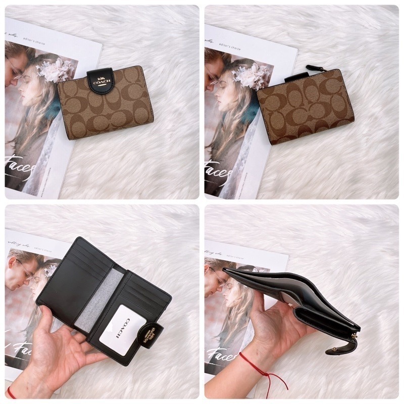 美國代購🇺🇸台灣現貨 Coach 扣式中夾 兩折中夾-細節圖4