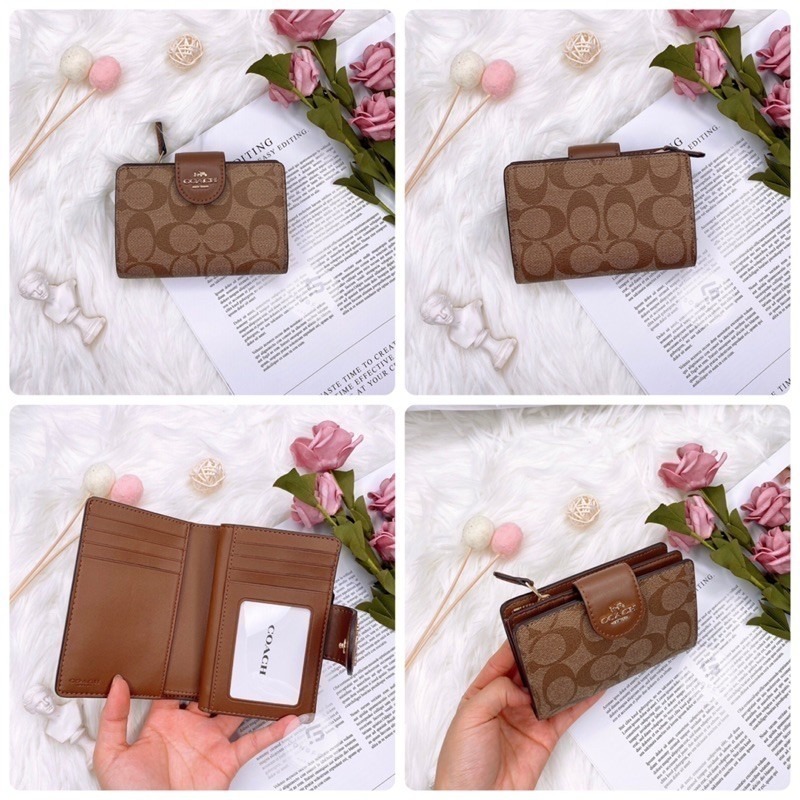 美國代購🇺🇸台灣現貨 Coach 扣式中夾 兩折中夾-細節圖5