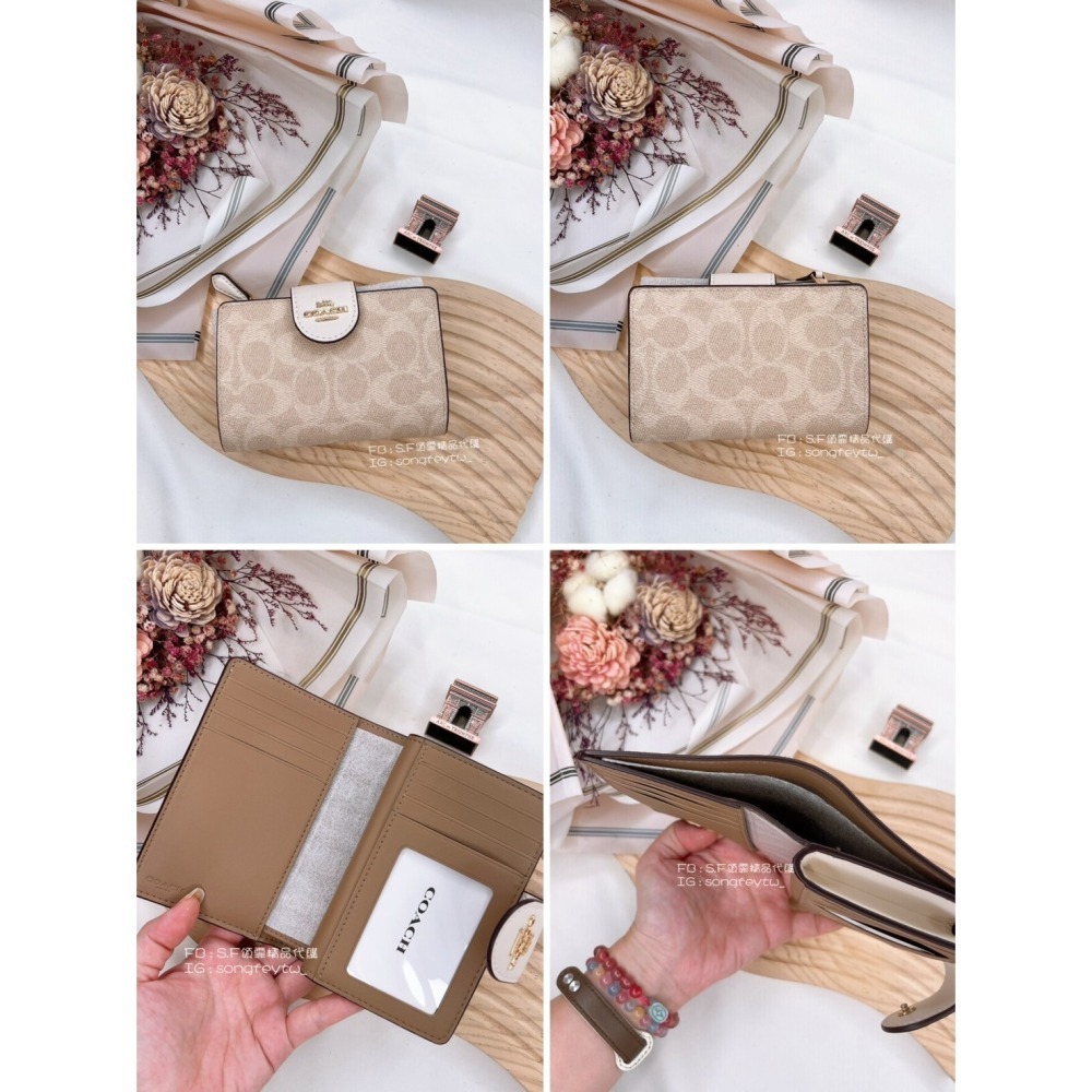 美國代購🇺🇸台灣現貨 Coach 扣式中夾 兩折中夾-細節圖6