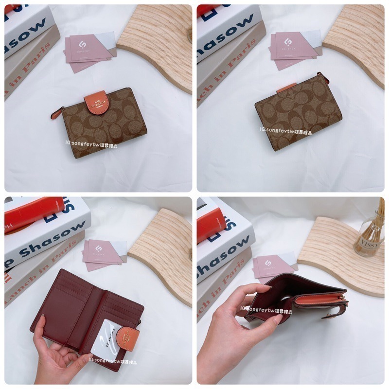 美國代購🇺🇸台灣現貨 Coach 扣式中夾 兩折中夾-細節圖9