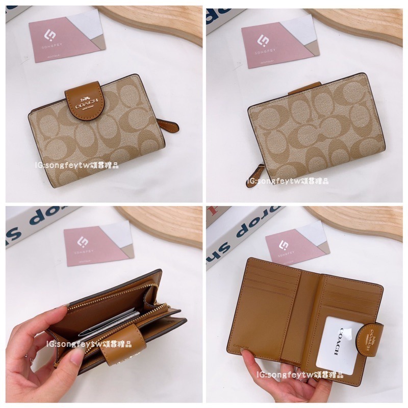 美國代購🇺🇸台灣現貨 Coach 扣式中夾 兩折中夾-細節圖11