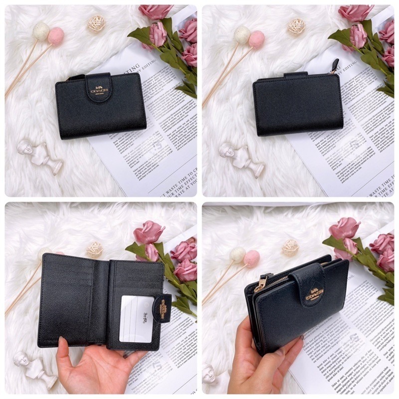 美國代購🇺🇸台灣現貨 Coach 扣式中夾 兩折中夾-細節圖5