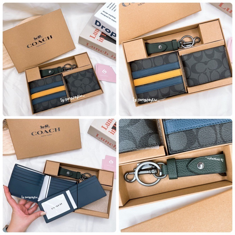 美國代購🇺🇸台灣現貨 Coach ID卡 男短夾 禮盒組-細節圖5