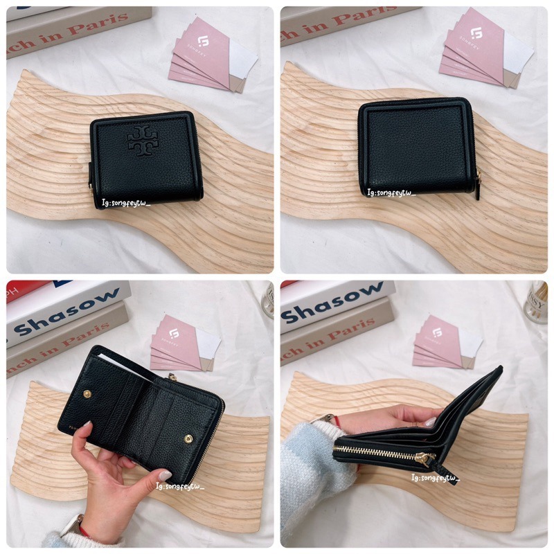美國代購🇺🇸台灣現貨 Tory Burch 浮雕logo 兩折短夾-細節圖7
