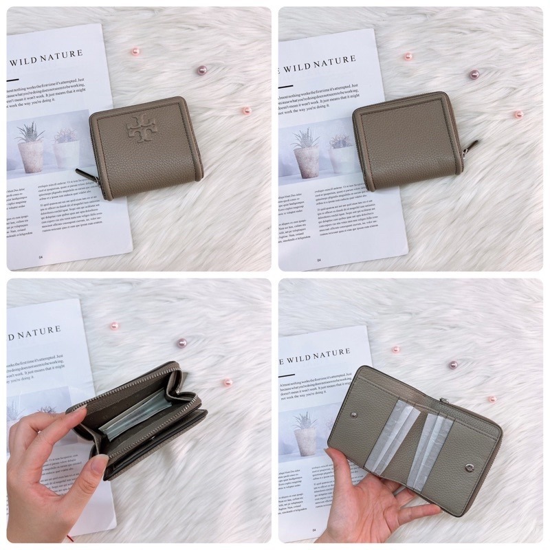 美國代購🇺🇸台灣現貨 Tory Burch 浮雕logo 兩折短夾-細節圖8