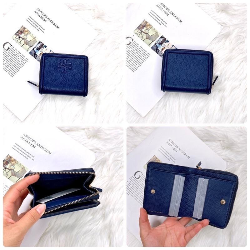 美國代購🇺🇸台灣現貨 Tory Burch 浮雕logo 兩折短夾-細節圖9