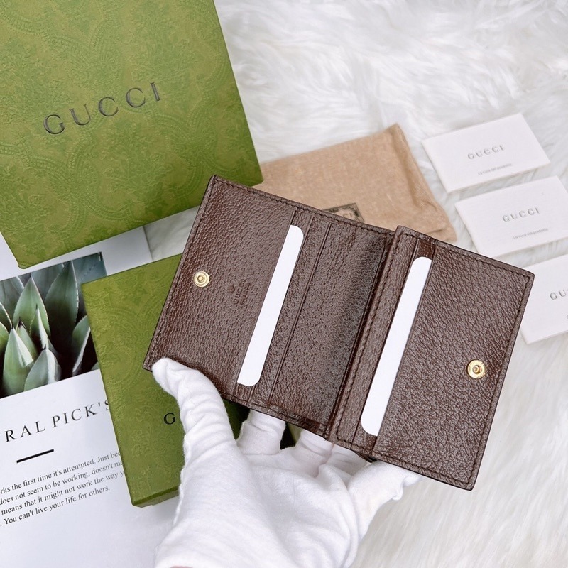 歐美代購🇺🇸台灣現貨 Gucci 兩折老花短夾-細節圖3