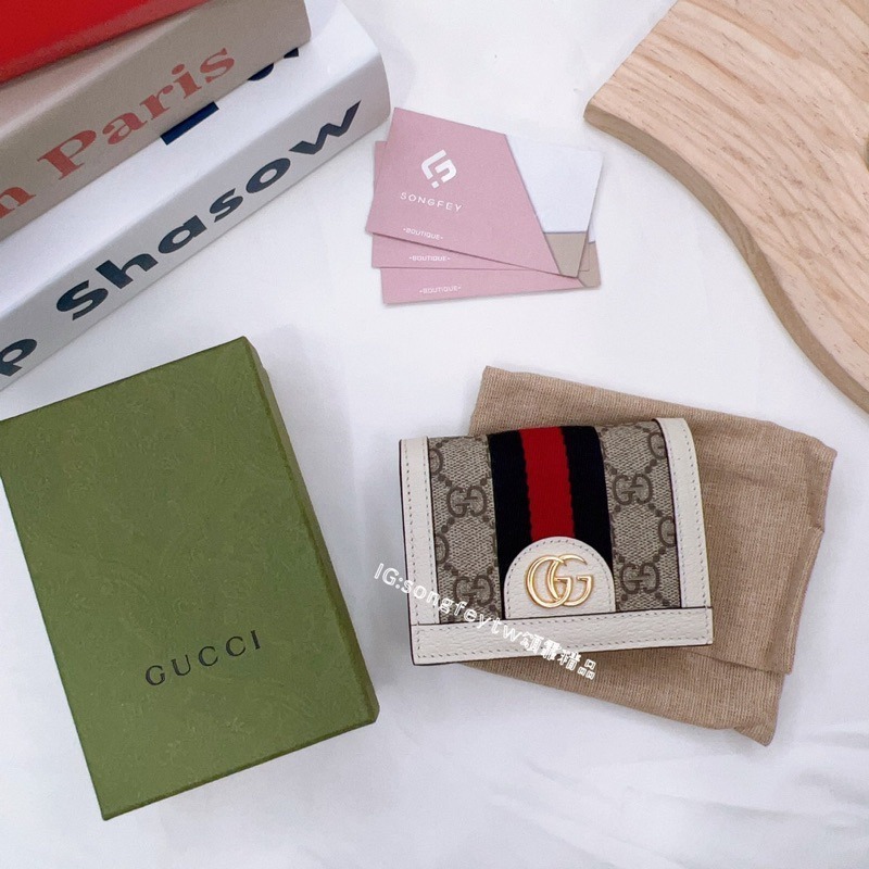 歐美代購🇺🇸台灣現貨 Gucci 兩折老花短夾-細節圖7