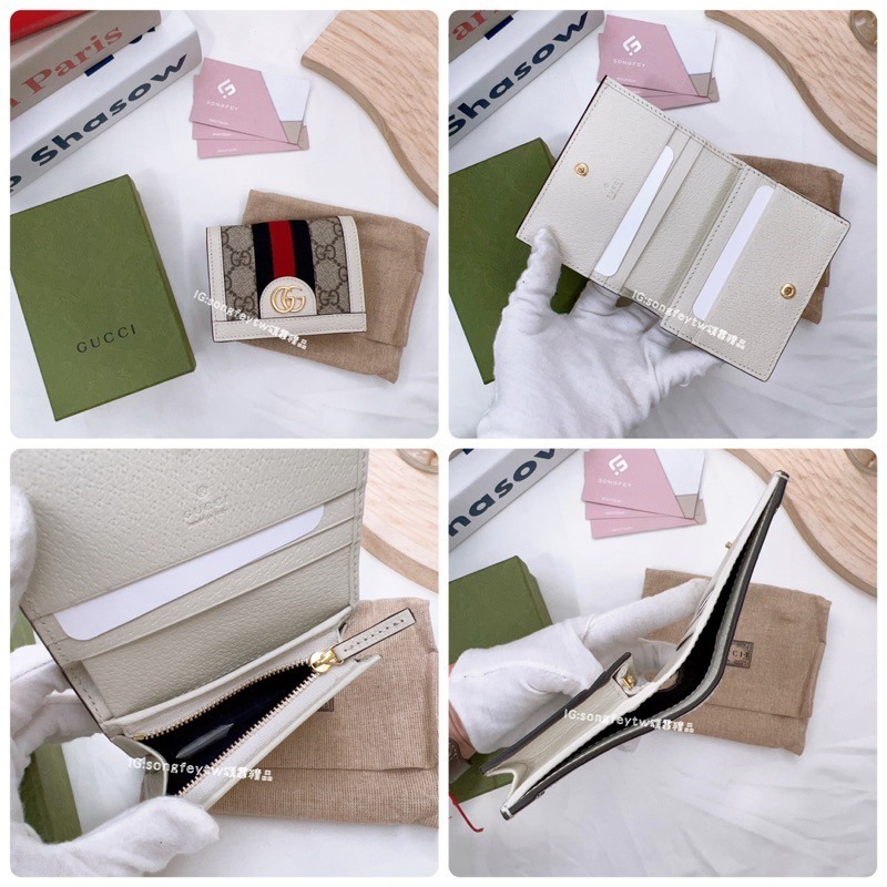 歐美代購🇺🇸台灣現貨 Gucci 兩折老花短夾-細節圖9