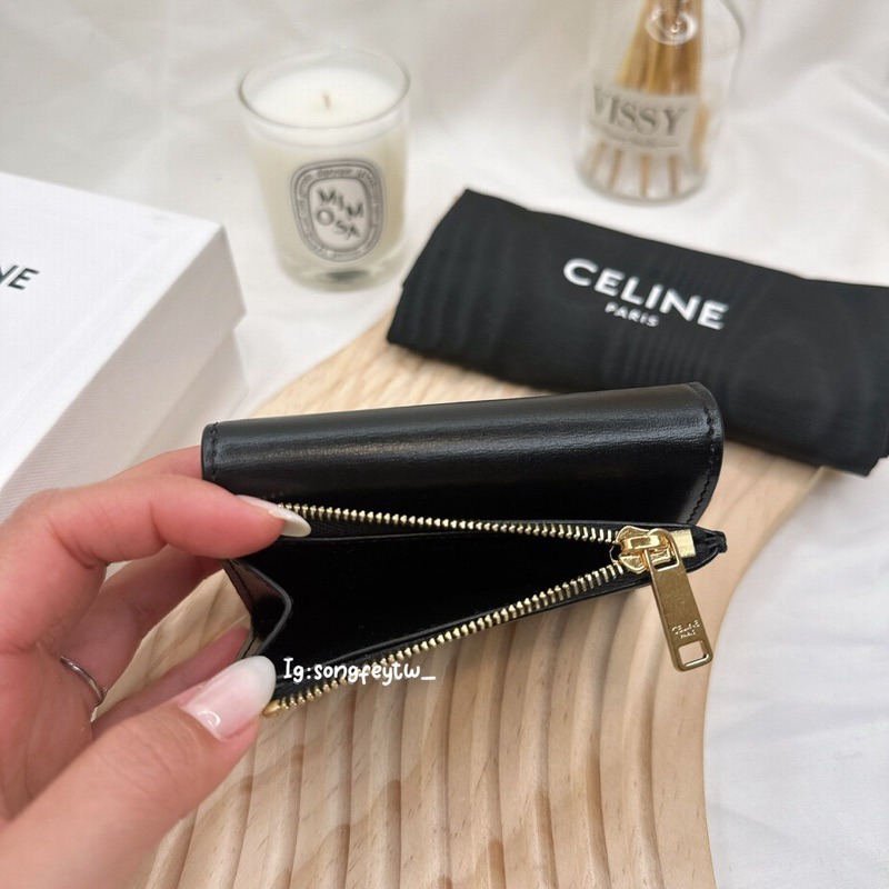 歐美代購 台灣現貨 Celine 凱旋門二合一短夾-細節圖4