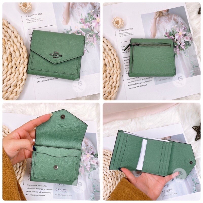 美國代購 台灣現貨 Coach 專櫃款 三折短夾-細節圖8