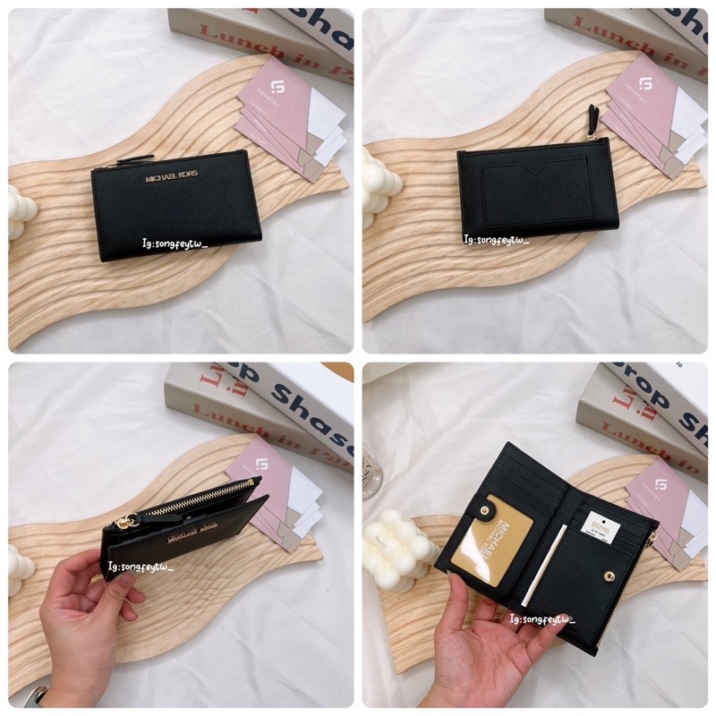 美國代購🇺🇸台灣現貨 MK 對開兩折卡片零錢包 名片夾-細節圖5