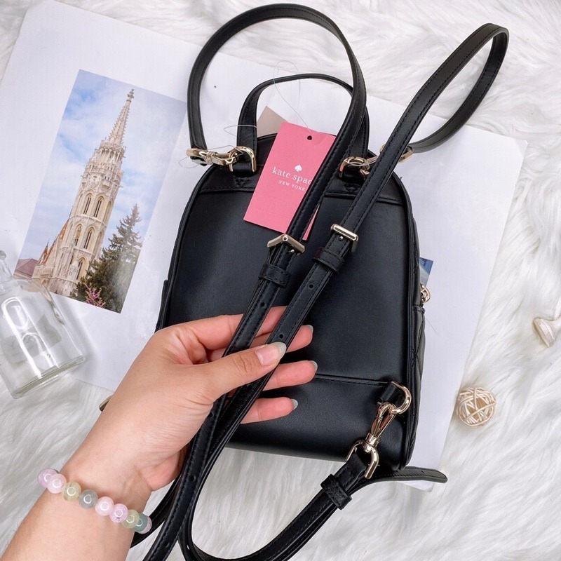 美國代購🇺🇸台灣現貨 kate spade 菱格紋兩用後背包 斜背包-細節圖4