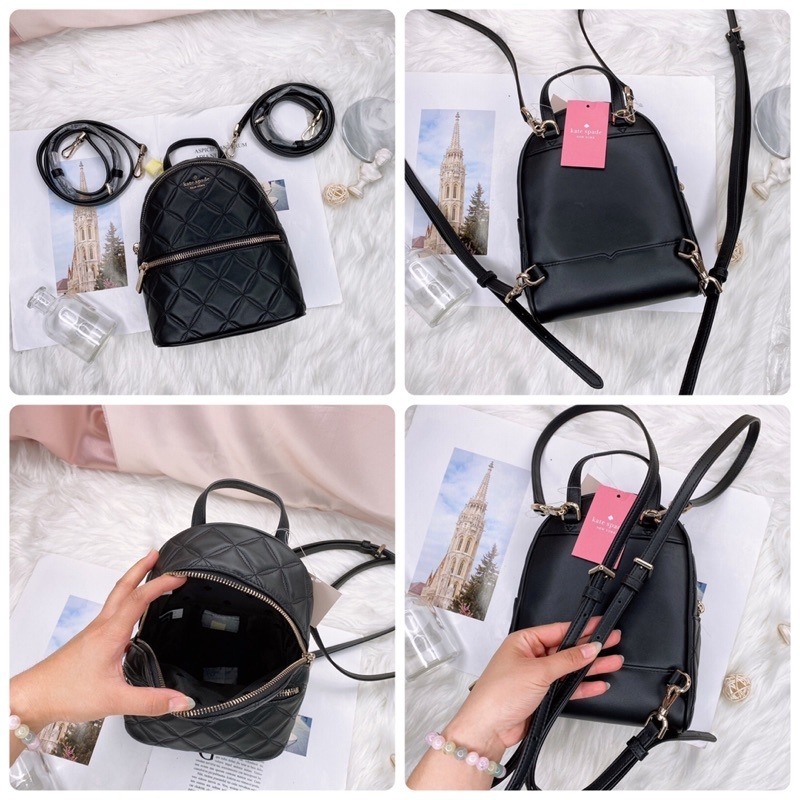 美國代購🇺🇸台灣現貨 kate spade 菱格紋兩用後背包 斜背包-細節圖5