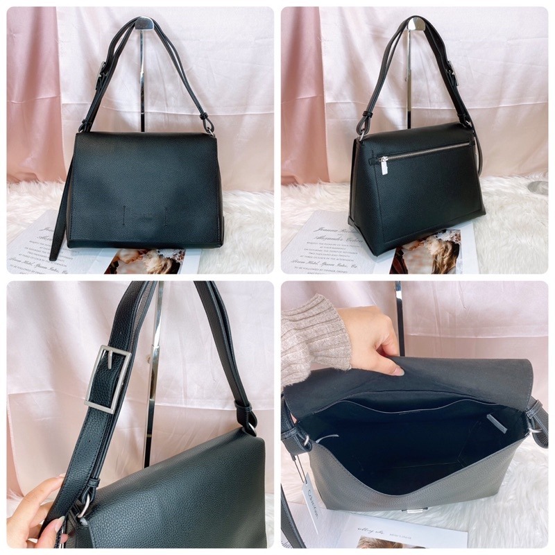 美國代購🇺🇸台灣現貨 CK 男款 掀蓋大側背包 郵差包 斜背包-細節圖5