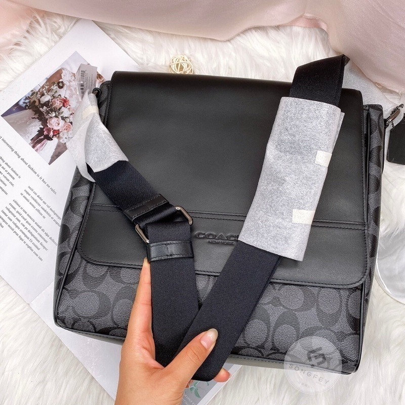 美國代購🇺🇸台灣現貨 Coach 男款側背包 郵差包 斜背包 情人節 父親節-細節圖4