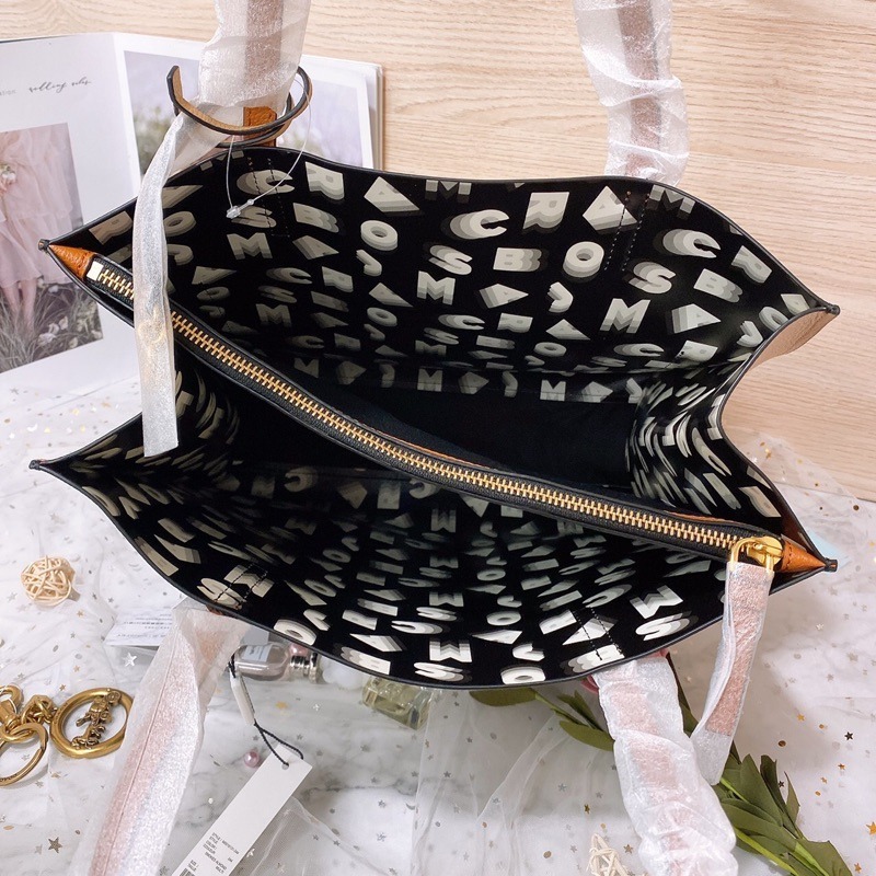 美國代購🇺🇸台灣現貨 MJ 鎖頭 方包 撞色托特包 肩背包（大款）-細節圖4