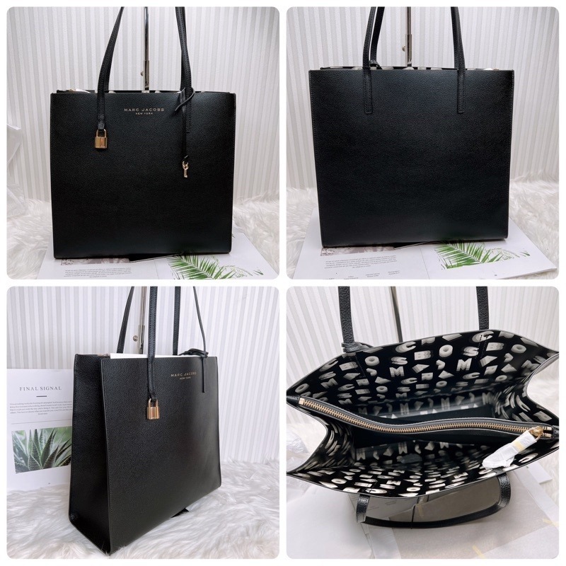 美國代購🇺🇸台灣現貨 MJ 鎖頭 方包 撞色托特包 肩背包（大款）-細節圖5