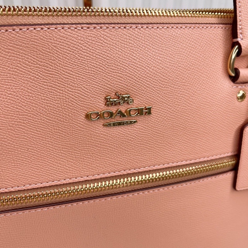 美國代購 台灣現貨 Coach 拉鍊托特包 微笑托特 肩背包-細節圖3