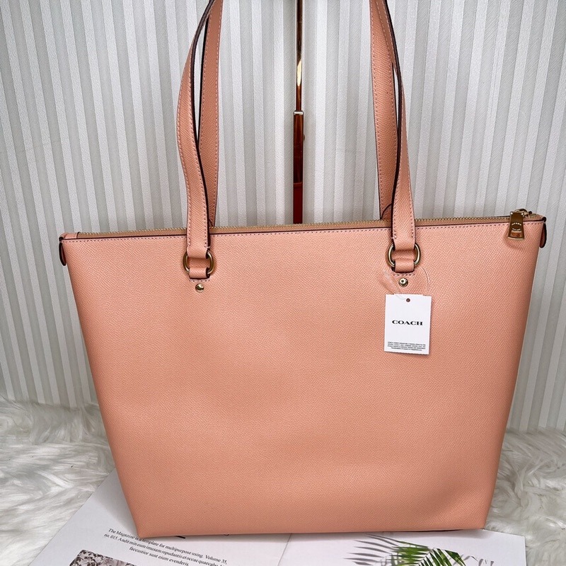 美國代購 台灣現貨 Coach 拉鍊托特包 微笑托特 肩背包-細節圖4