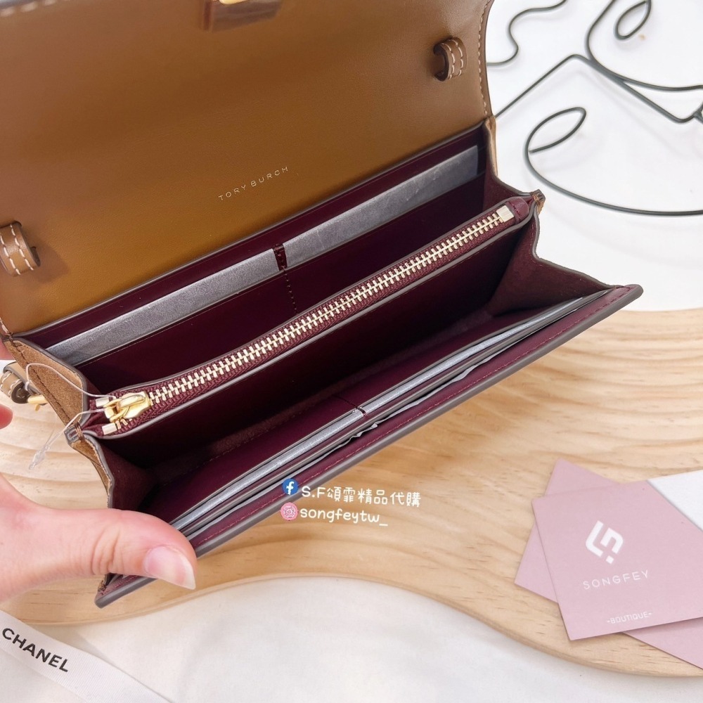 美國代購🇺🇸台灣現貨 Tory Burch｜TB 專櫃款 T Monogram 老花WOC包 斜背包-細節圖3