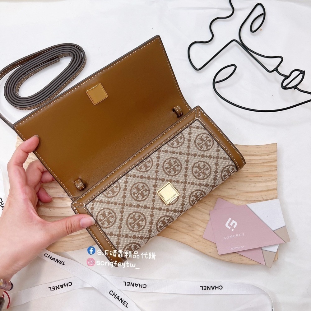 美國代購🇺🇸台灣現貨 Tory Burch｜TB 專櫃款 T Monogram 老花WOC包 斜背包-細節圖4