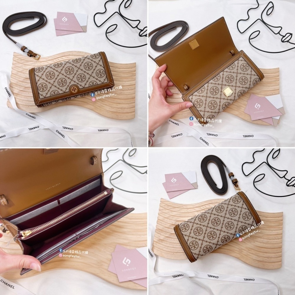 美國代購🇺🇸台灣現貨 Tory Burch｜TB 專櫃款 T Monogram 老花WOC包 斜背包-細節圖6