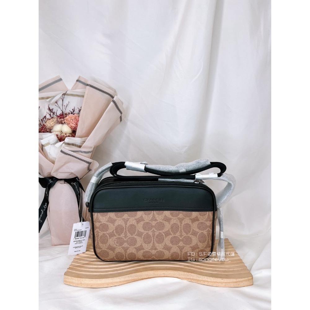 美國代購🇺🇸台灣現貨 Coach 男款 雙層相機包 斜背包 肩背包-規格圖8